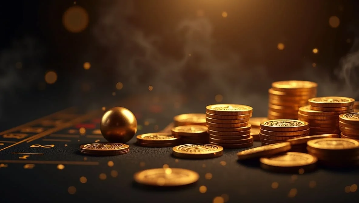 Premium casino artwork featuring cards and chips